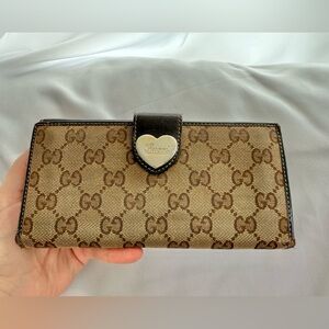 100% Authentic Gucci Lovely Heart Long Wallet